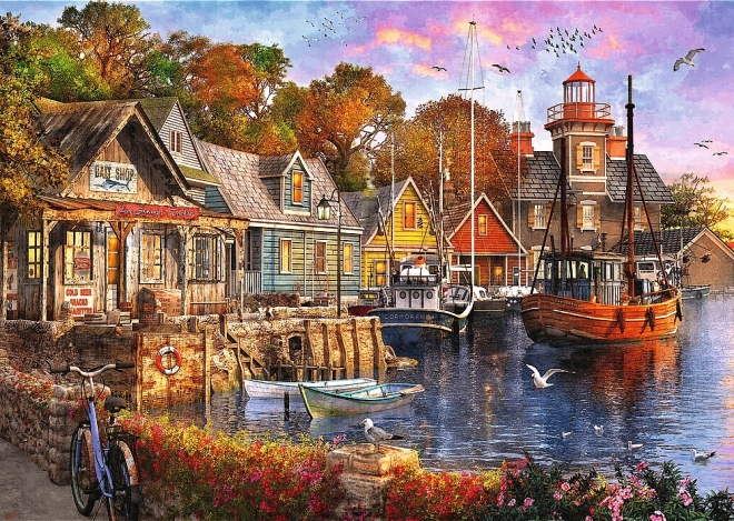 Puzzle TREFL Premium Plus tea time – port nad morzem (1000 elementów)