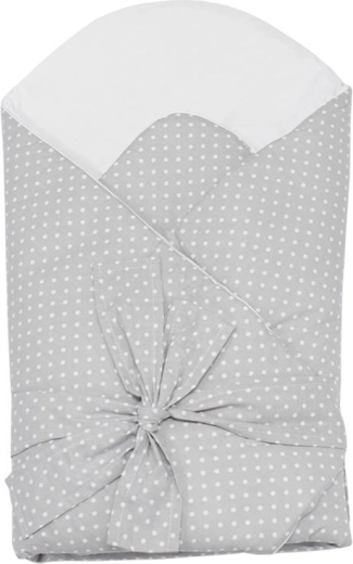 Rożek niemowlęcy z wkładką kokosową, szare kropki