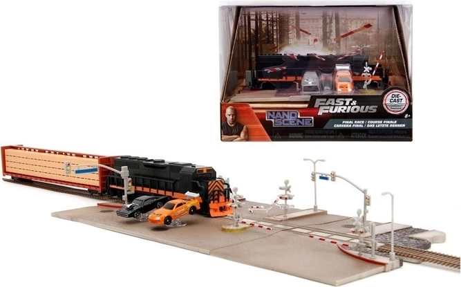 Jada Fast & Furious diorama pościg z pociągiem