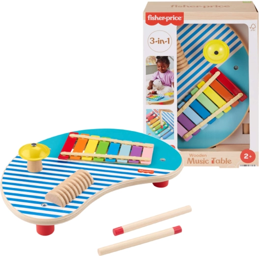 Drewniany stolik muzyczny Fisher-Price