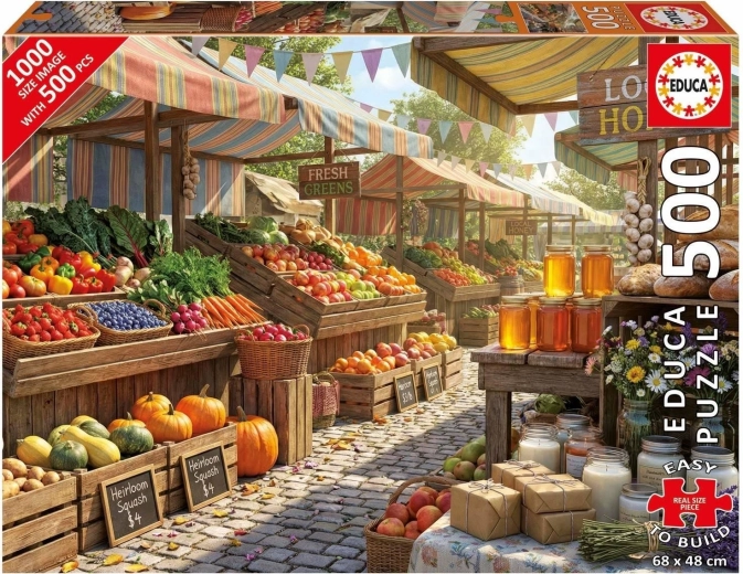 Educa puzzle Słoneczny targ rolniczy 500 elementów