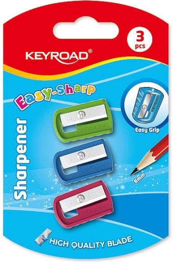 Plastowa temperówka KEYROAD Slim, 3 szt.