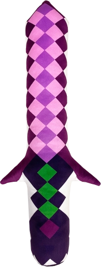 Fluffy Fighterz świecący pluszowy miecz Pixel różowy