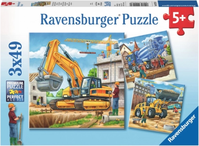 Puzzle duże maszyny budowlane Ravensburger