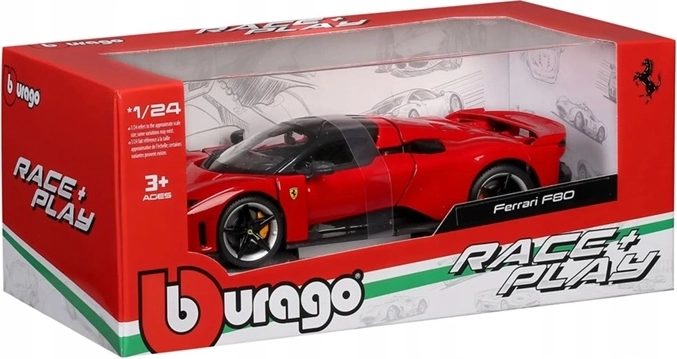 BBU Ferrari F80 model auta 1:24 rosso corsa (czerwona)