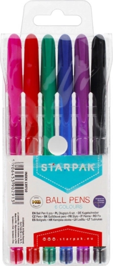 Długopisy kulkowe Starpak, 6 kolorów