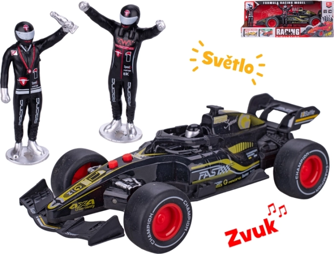 Wyścigowa formuła z napędem ciernym 19 cm ze światłami i dźwiękami