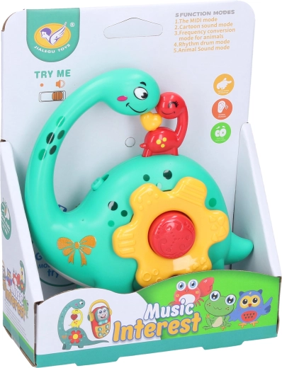 Dinozaur z efektami świetlnymi i dźwiękowymi 12 cm - 1 sztuka