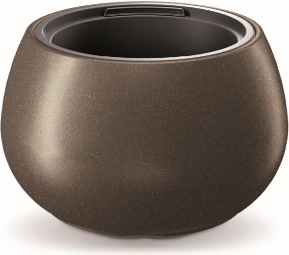 Doniczka Heos Eco Wood z wkładem 43,6 cm – kawa