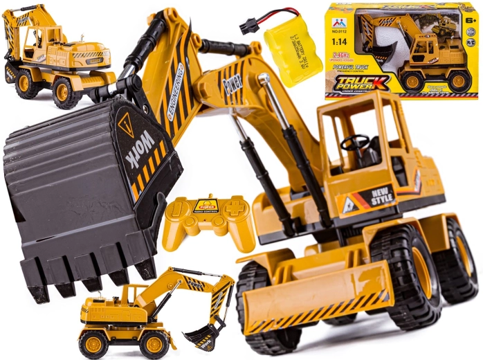 Zdalnie sterowana koparka budowlana z lemieszem RC 1:14 2,4 GHz - 1 szt.