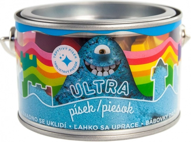 Ultra piasek z brokatem 200 g – niebieski