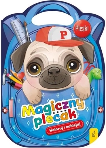 Pieski magiczny plecaczek z kolorowankami i naklejkami