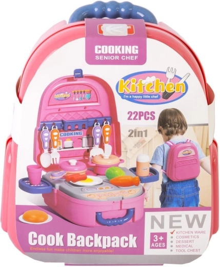 Mini kuchnia dziecięca w plecaku