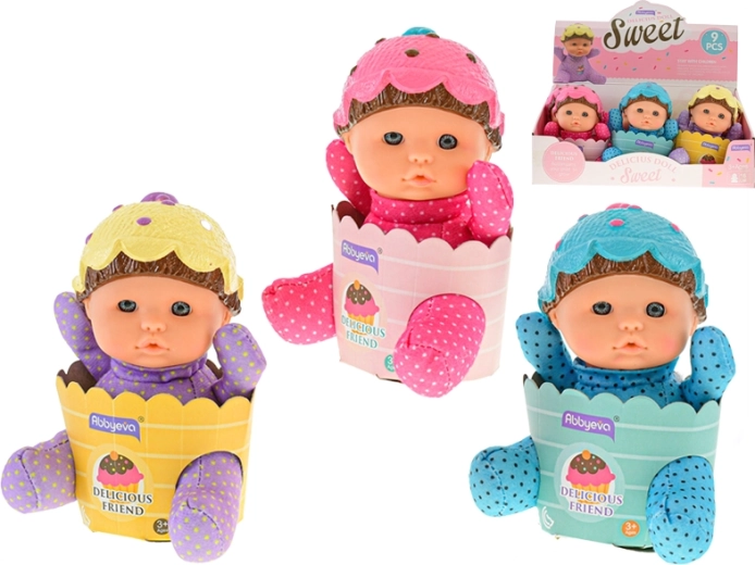 Dzidziuś do koszyczka z miękkim ciałkiem 15 cm, 3 kolory