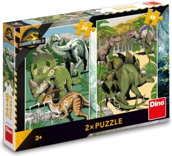 Jurajski świat puzzle dla dzieci 24 i 48 elementów