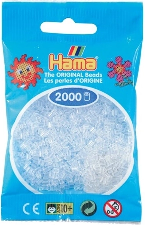 Hama mini koraliki do prasowania transparentne 2000 szt.