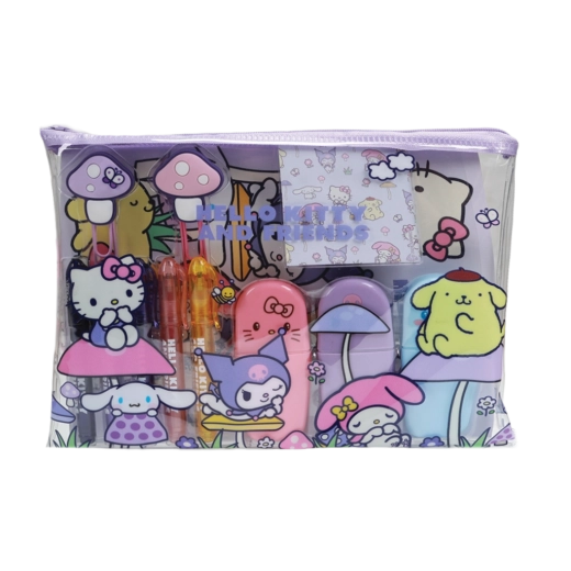 Hello Kitty i przyjaciele – duży zestaw szkolny z motywem Mushroom