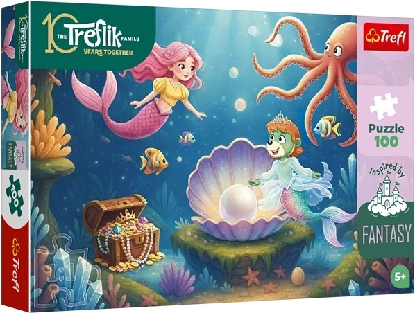 Puzzle inspirowane fantastyką – w królestwie morskich wróżek, 100 elementów