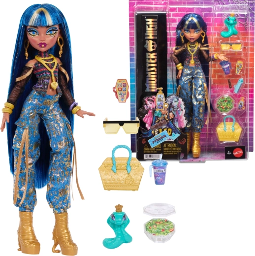 Monster High Cleo De Nile lalka 26 cm z akcesoriami i zwierzakiem