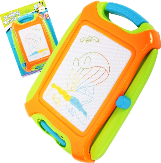 Kolorowa magnetyczna tablica do rysowania ze znikopisem 26,5 × 18,5 cm z uchwytem