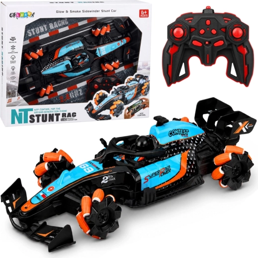 Kaskaderskie wyścigowe auto RC 4WD 1:10 z efektem dymu i obrotem 360°