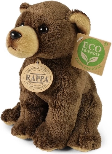Rappa pluszowy brązowy miś siedzący 15 cm Eco-Friendly