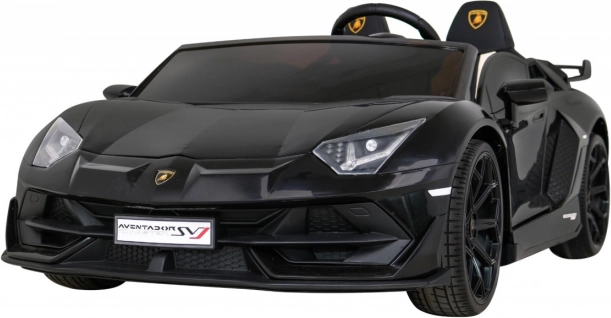 Dziecięcy elektryczny samochód Lamborghini Aventador SVJ drift, dla 2 dzieci, czarny