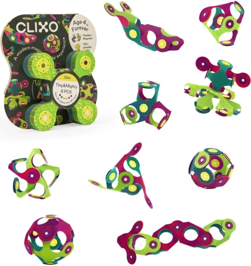 Magnetyczna układanka Tiny & Mighty – dinozaury, 9 elementów