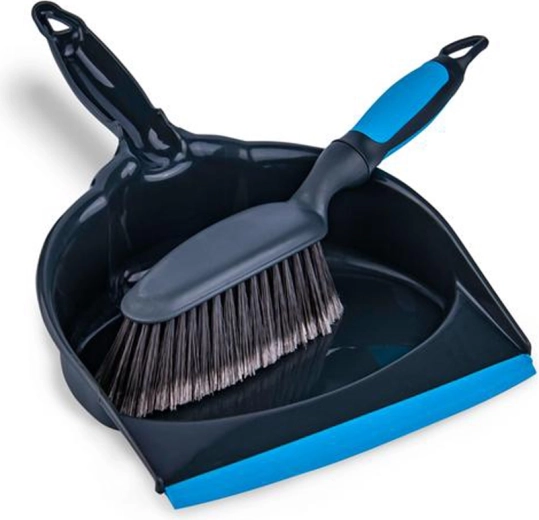 Zmiotka z szufelką z gumową krawędzią