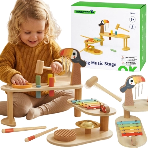 Tooky Toy edukacyjny stolik muzyczny tukan