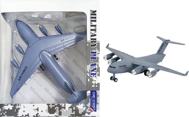 Metalowy model samolotu BOEING C-17 1:300 ze światłami i dźwiękami
