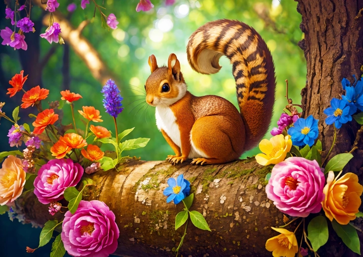 Enjoy puzzle Kwitnąca wiewiórka 1000 elementów