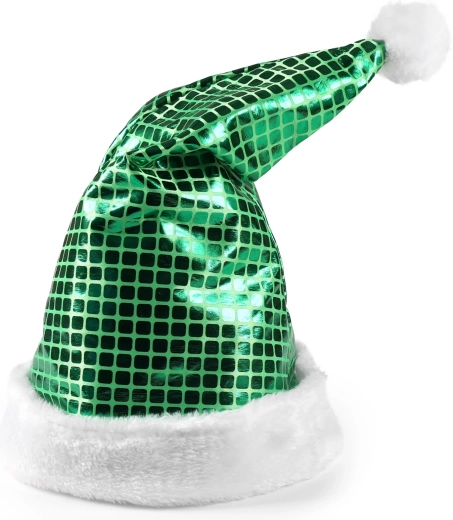 Czapka świąteczna zielona 43 cm