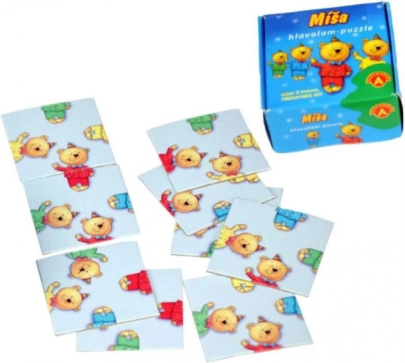 Puzzle logiczne Miša – 9 kartoników w pudełku