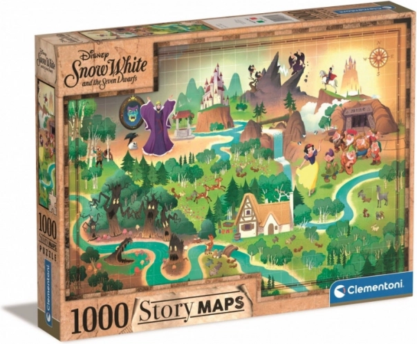 Puzzle 1000 kawałków - Śnieżka Story Maps od Clementoni