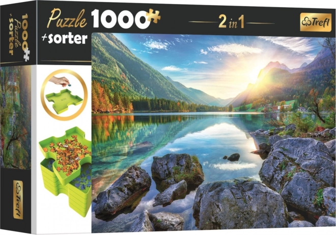 Puzzle z sorterem 2w1 Jezioro Hintersee, Niemcy 1000 elementów