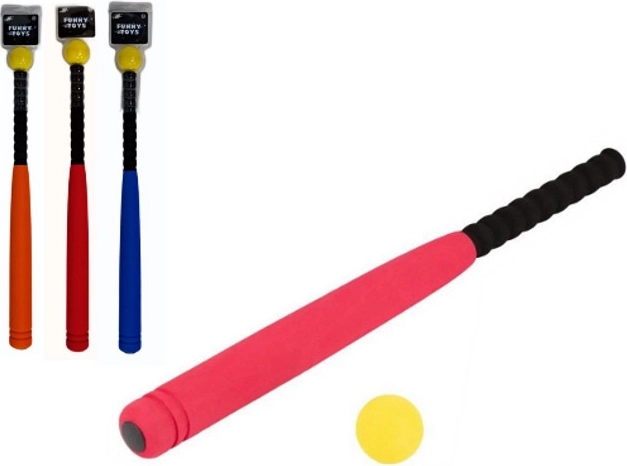 Piankowy kij baseballowy z piłką - 1 sztuka