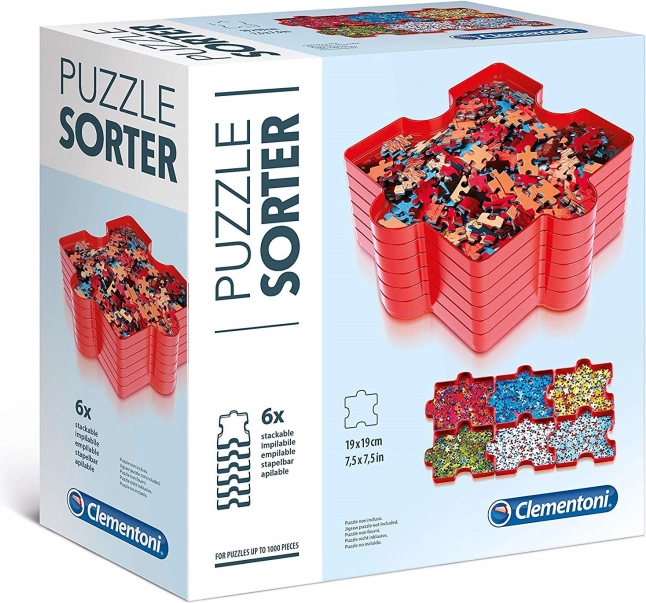 Clementoni sorter do puzzli – zestaw 6 przegródek