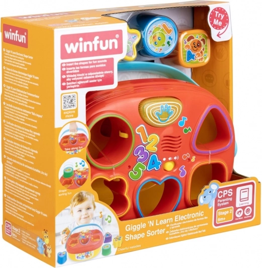 Wesoły sorter kształtów z muzyką i światełkiem