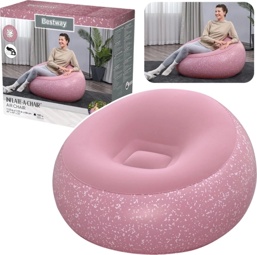 Nadmuchiwany fotel Bestway Inflate-A-Chair różowy