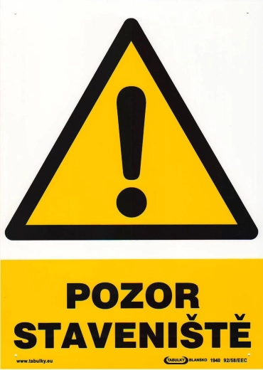 Tabliczka bezpieczeństwa Uwaga plac budowy A4 plastik