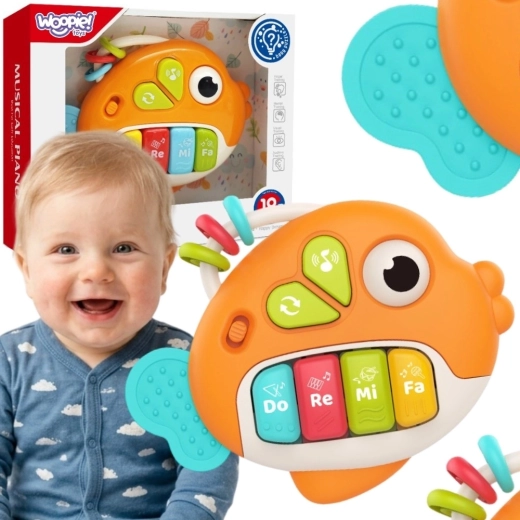 Woopie Baby interaktywna klawiszowa rybka ze dźwiękami i światłem 18m+