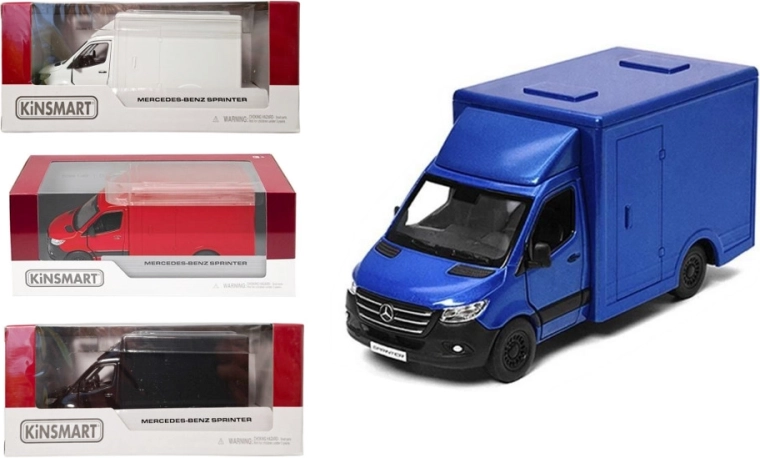 Mercedes-Benz Sprinter metalowy model 1:48 z napędem pull back