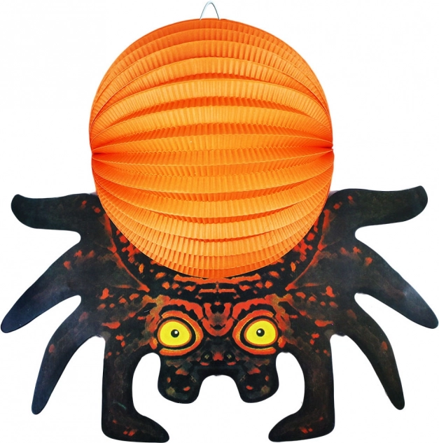 Lampion na Halloween pająk 3D 25 cm