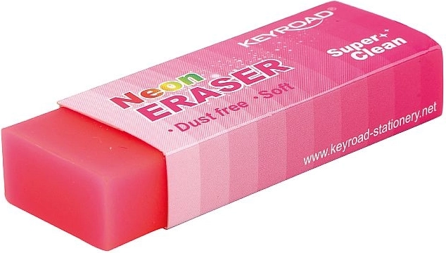 Neonowa gumka Keyroad różowa