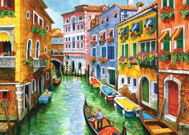 Puzzle Ravensburger Przejażdżka gondolą XXL 300 elementów