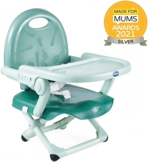 Chicco przenośny podwyższany fotelik do karmienia Pocket Snack Sage