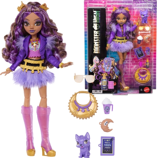 Monster High Clawdeen Wolf lalka 26 cm z akcesoriami i zwierzakiem