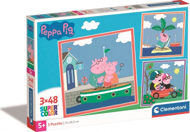 Clementoni puzzle Świnka Peppa 3×48 elementów