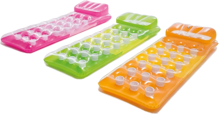 Materac dmuchany do wody 188 × 71 cm Intex – pomarańczowy